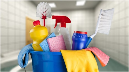 Cleaners Barnet team working safely with protective measures