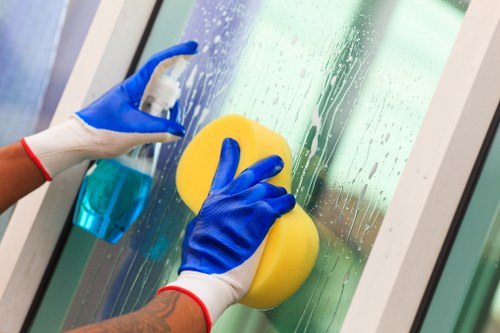 Professional cleaners in Barnet performing detailed deep cleaning
