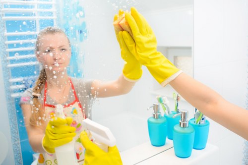 Detail cleaning of windows and fittings during after builders cleaning Barnet