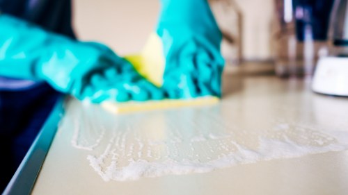 Local office cleaners in Barnet sanitizing workplace touchpoints