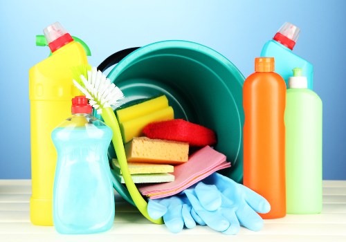 Cleaning team following a safe and organised work routine