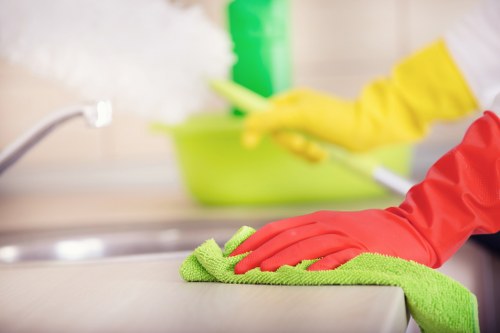 Experienced cleaning team working carefully in a Barnet property